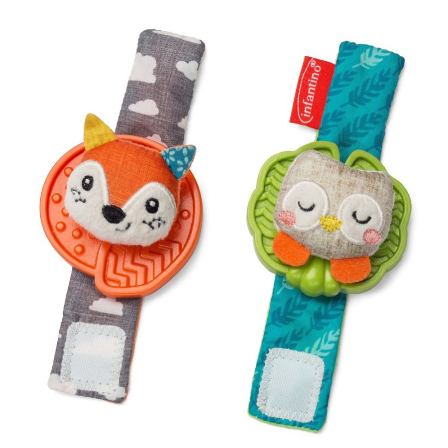 Toys Infantino | Wrist Rattles Owl & Fox Teethers