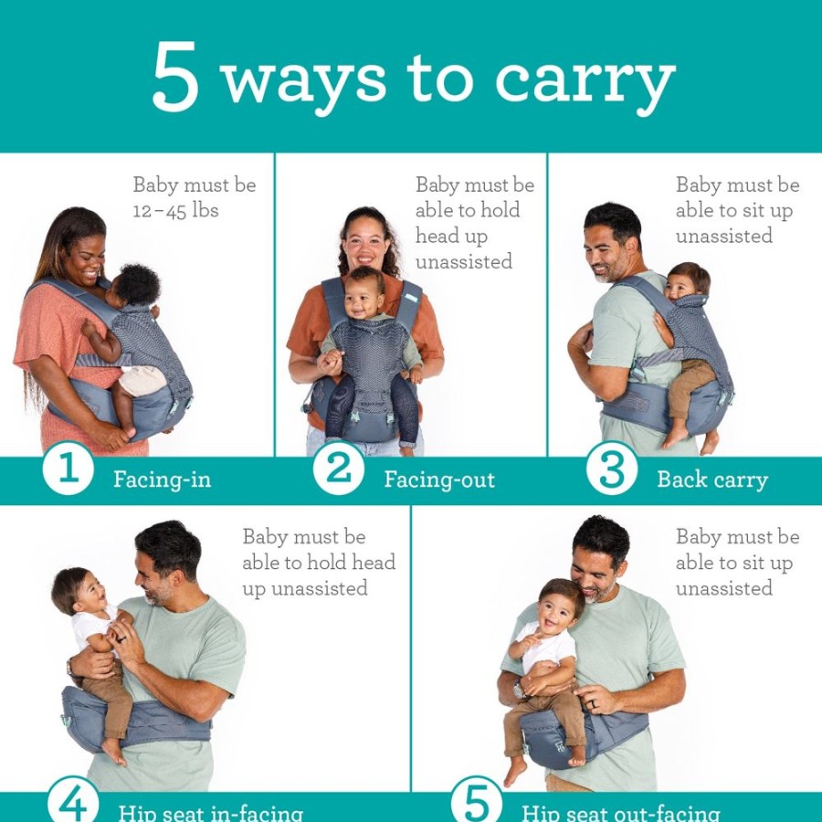 Baby Must-Haves Infantino | Hip Rider Plus 5-In-1 Hip Seat Carrier