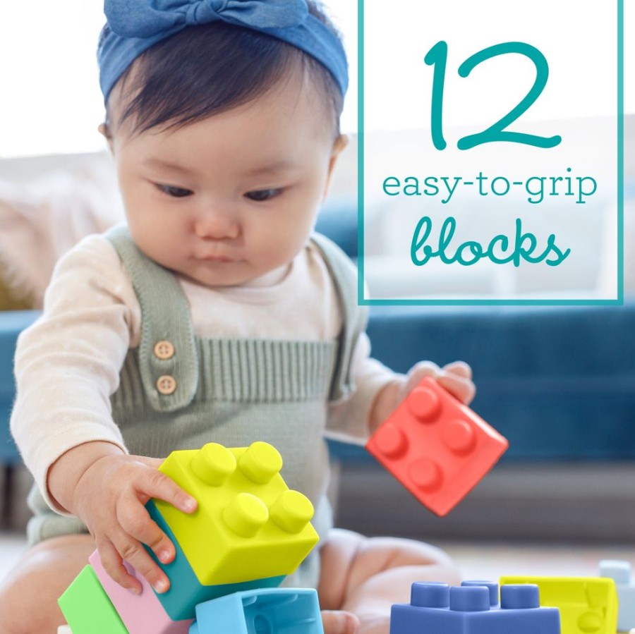 Toys Infantino | Super Soft 1St Building Blocks - 12 Piece Set