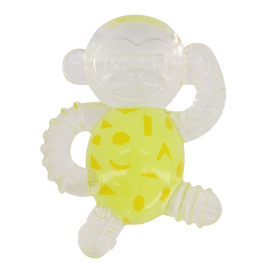 Toys Infantino | Crystal Clear Peek & See Soft Rattle Teether - Monkey