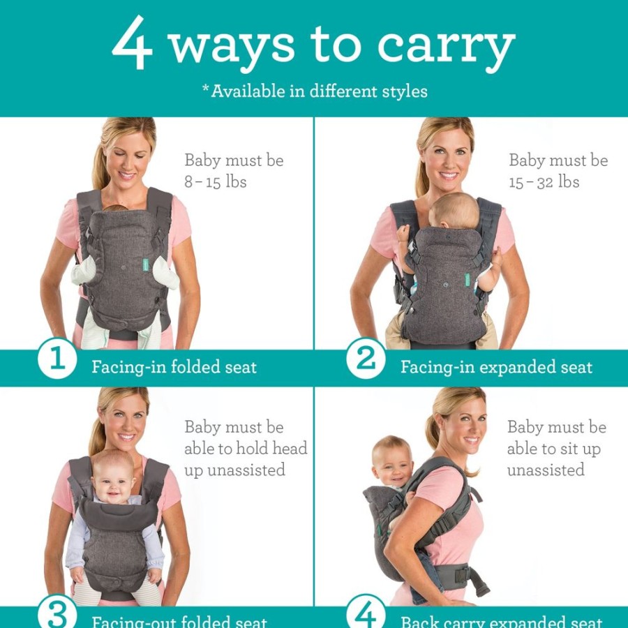 Carriers Infantino | Flip 4-In-1 Convertible Carrier, Grey