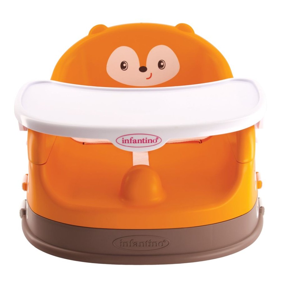 Gear Infantino | Grow-With-Me 4-In-1 Two-Can-Dine Feeding Booster Seat, Fox